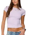 Edikted Tay Cap Sleeve T-shirt In White