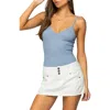 Edikted Teaghan Triangle Camisole Bodysuit In Blue