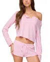 Edikted Teddy Cropped Waffle Top