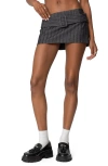 Edikted Textured Belted Low Rise Miniskort In Black