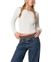 Edikted Texture Crop Top In White