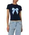 Edikted Tied Up Graphic T-shirt In Navy