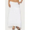 Edikted Petite Charlotte Tiered Maxi Skirt In White