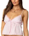 Shop Edikted Tillie Babydoll Tank Top In Light Pink