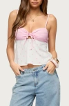 Edikted Tilly Mixed Print Top In Multi