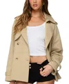 Edikted Tobie Raglan Trench Jacket In Brown