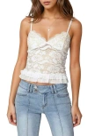 Edikted Torin Lacy Ruffle Camisole In White