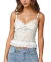 Edikted Torin Sheer Lace Tank Top In White