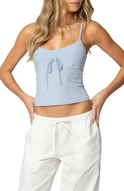 Edikted Tova Stripe Camisole In Light-blue