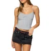 Edikted Tova Stripe Stretch Cotton Camisole