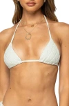 Edikted Triangle Bikini Top In Brown