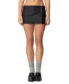 Edikted Triple Belt Faux Leather Miniskirt In Black