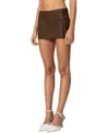 Edikted Triple Belt Mini Skort In Brown