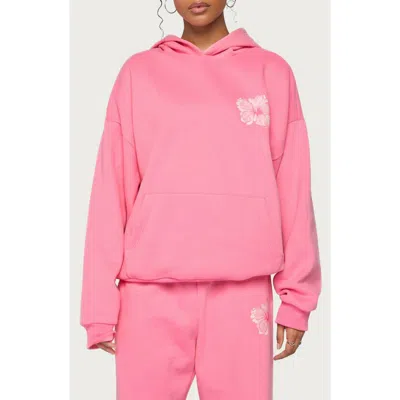 Edikted Tropical Bloom Hoodie In Pink