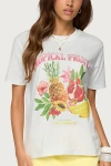 Edikted Tropical Fruits Graphic T Shirt Top In White, Women's At Urban Outfitters