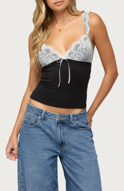 Edikted Troya Lace Trim Camisole In Multi