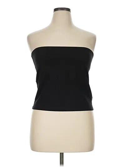 Pre-owned Edikted Tube Top Black Color Block Pattern Tops