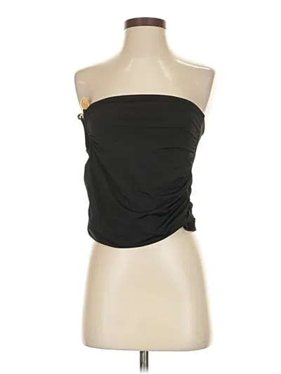 Edikted Carmel Bead Ruched Halter Top In Black