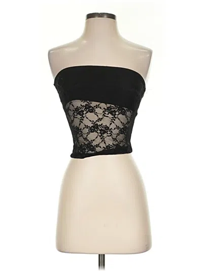 Pre-owned Edikted Tube Top Black Strapless Neckline Tops