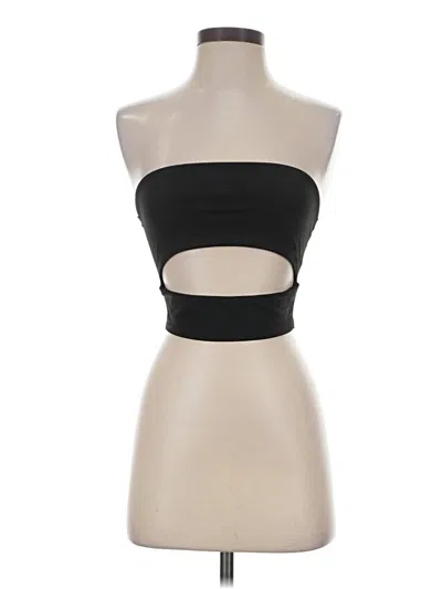 Pre-owned Edikted Tube Top Black Strapless Neckline Tops