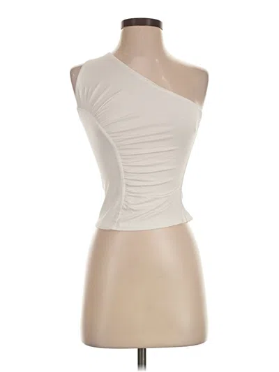 Pre-owned Edikted Tube Top Ivory One Shoulder Neckline Tops