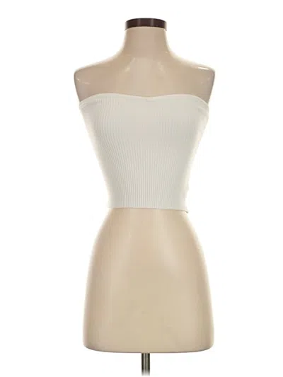 Pre-owned Edikted Tube Top Ivory Strapless Neckline Tops