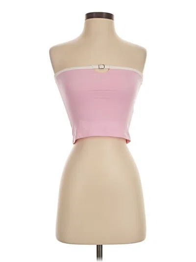 Pre-owned Edikted Tube Top Pink Strapless Neckline Tops