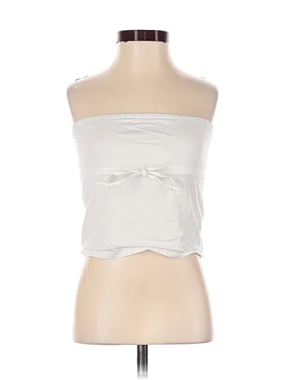 Pre-owned Edikted Tube Top Silver Strapless Neckline Tops