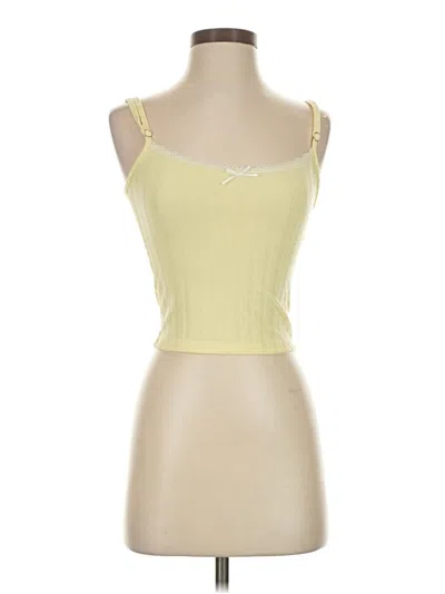 Pre-owned Edikted Tube Top Yellow Strapless Neckline Tops