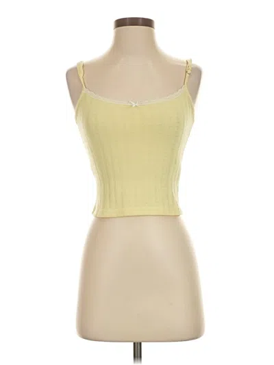 Pre-owned Edikted Tube Top Yellow Strapless Neckline Tops