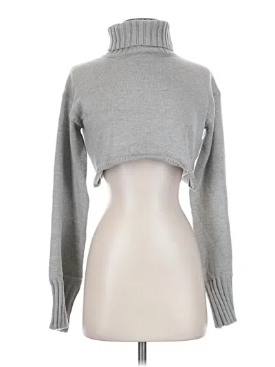 Pre-owned Edikted Turtleneck Sweater In Gray