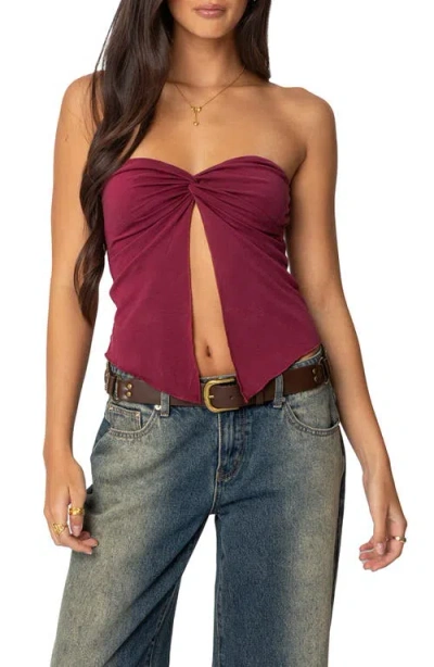EDIKTED EDIKTED TWISTED SPLIT FRONT TUBE TOP