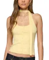 Edikted Two Piece Knit Halter Top In Yellow