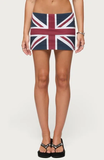 Edikted Uk Lover Low Rise Miniskort In Multi