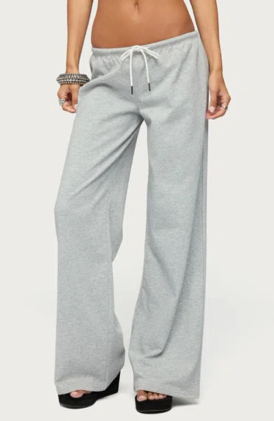 Edikted Uk Low Rise Sweatpants In Gray