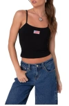 Edikted Usa Stretch Cotton Camisole In Black
