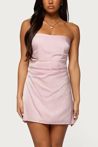 Edikted Valeriah Strapless Mini Dress In Pink, Women's At Urban Outfitters