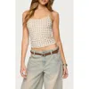Edikted Vallie Grommet Crop Camisole In White