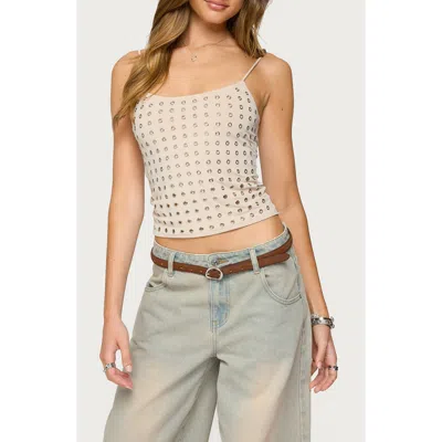 Edikted Vallie Grommet Crop Camisole In White