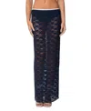 Shop Edikted Vara Sheer Lace Maxi Skirt In Navy