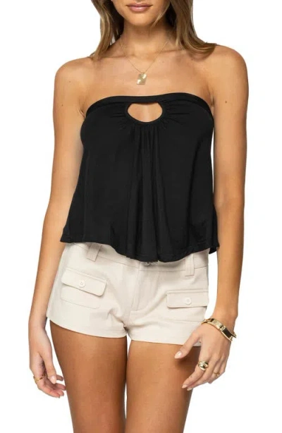 Edikted Vera Keyhole Open Back Strapless Top