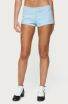 Edikted Verity Tailored Micro Shorts In Blue