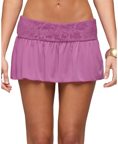 Edikted Vessa Lacey Mini Skort In Pink