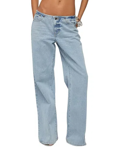 Edikted Veya Low Rise Baggy Jeans In Blue