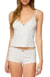 Edikted Viola Floral Lacey Tank Top In Neutral