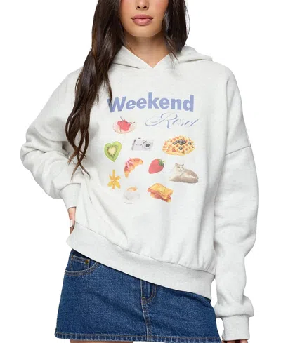 Edikted Weekend Reset Hoodie In White