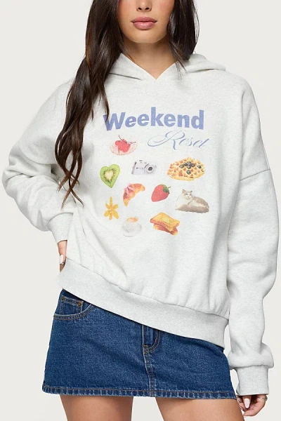Edikted Weekend Reset Cotton Blend Hoodie In Multi