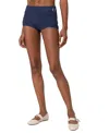 Edikted Rib Stitch Microshorts In Navy
