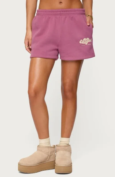 Edikted We're  Sweat Shorts In Purple