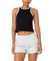 Edikted Wes Contrast Trim Tank Top In Black